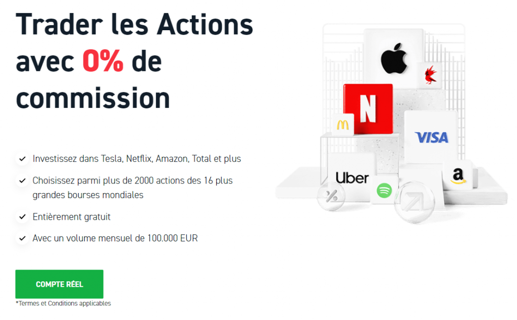 XTB Trader actions 0% de commission